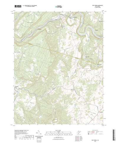 United States Geological Survey Fort Spring, WV (2023, 24000-Scale) digital map