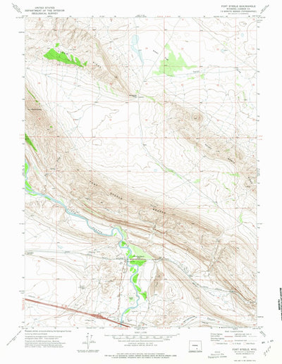 United States Geological Survey Fort Steele, WY (1971, 24000-Scale) digital map