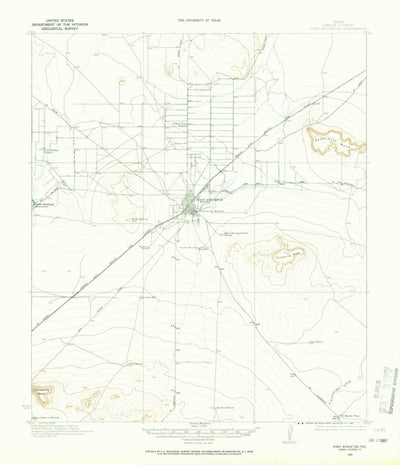 United States Geological Survey Fort Stockton, TX (1921, 62500-Scale) digital map