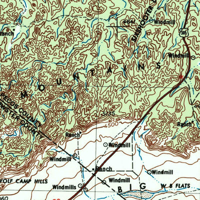 United States Geological Survey Fort Stockton, TX (1954, 250000-Scale) digital map
