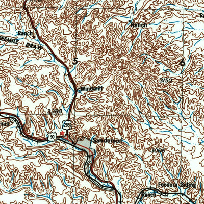 United States Geological Survey Fort Stockton, TX (1954, 250000-Scale) digital map