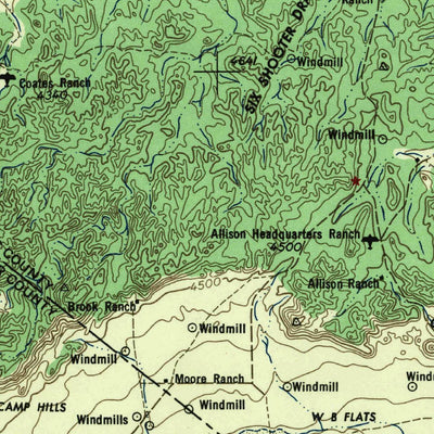 United States Geological Survey Fort Stockton, TX (1958, 250000-Scale) digital map