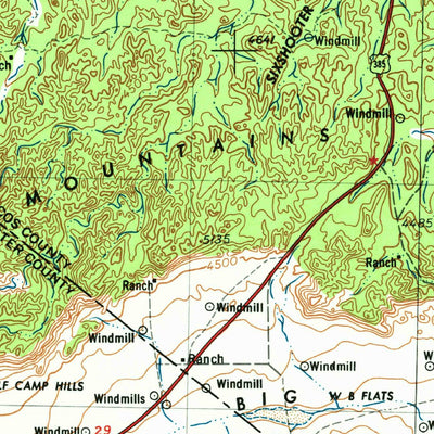 United States Geological Survey Fort Stockton, TX (1973, 250000-Scale) digital map