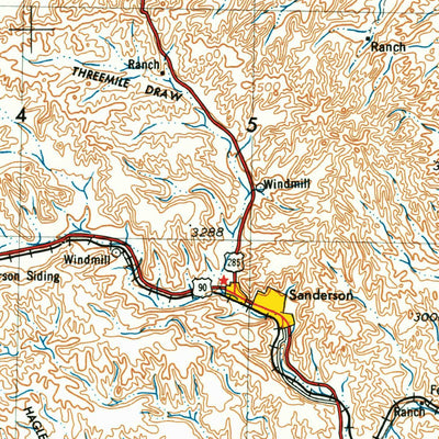 United States Geological Survey Fort Stockton, TX (1973, 250000-Scale) digital map