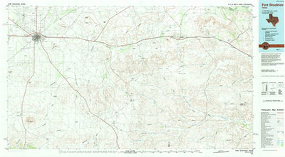 United States Geological Survey Fort Stockton, TX (1985, 100000-Scale) digital map