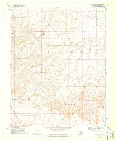 United States Geological Survey Fort Supply NE, OK (1971, 24000-Scale) digital map