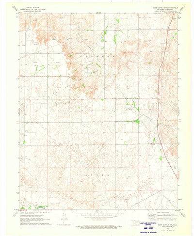 United States Geological Survey Fort Supply NW, OK (1971, 24000-Scale) digital map
