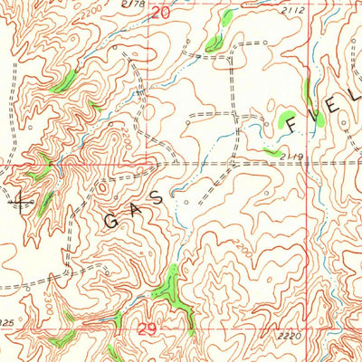 United States Geological Survey Fort Supply NW, OK (1971, 24000-Scale) digital map