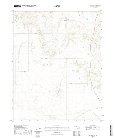 United States Geological Survey Fort Supply NW, OK (2022, 24000-Scale) digital map