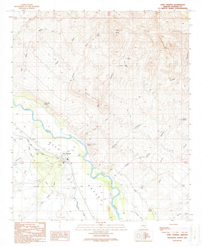 United States Geological Survey Fort Thomas, AZ (1989, 24000-Scale) digital map