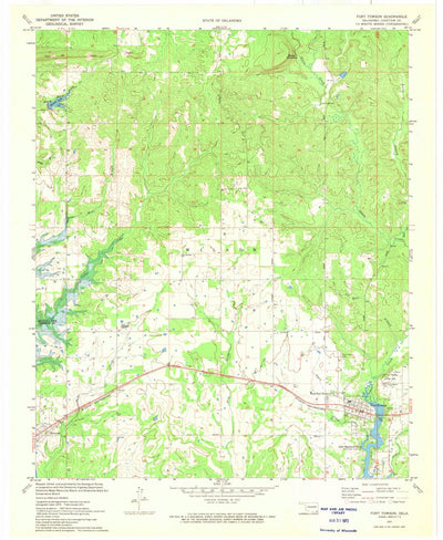 United States Geological Survey Fort Towson, OK (1971, 24000-Scale) digital map