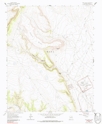 United States Geological Survey Fort Union, NM (1963, 24000-Scale) digital map