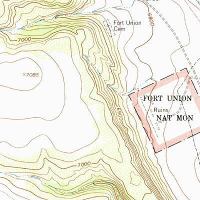 United States Geological Survey Fort Union, NM (1963, 24000-Scale) digital map