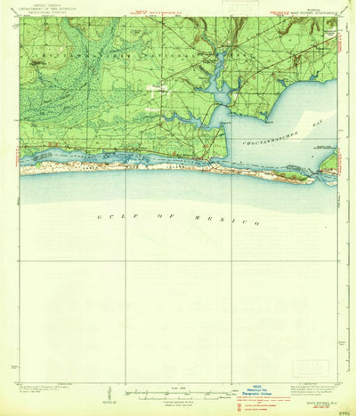 United States Geological Survey Fort Walton Beach, FL (1938, 62500-Scale) digital map