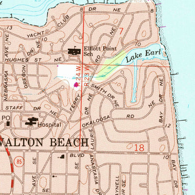 United States Geological Survey Fort Walton Beach, FL (1970, 24000-Scale) digital map