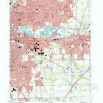 United States Geological Survey Fort Wayne East, IN (1998, 24000-Scale) digital map
