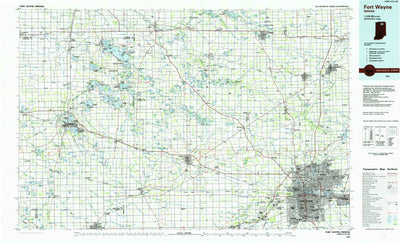 United States Geological Survey Fort Wayne, IN (1984, 100000-Scale) digital map