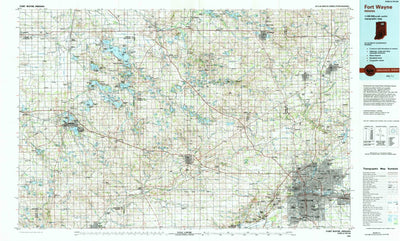 United States Geological Survey Fort Wayne, IN (1994, 100000-Scale) digital map