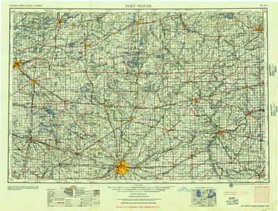United States Geological Survey Fort Wayne, IN-OH-MI (1956, 250000-Scale) digital map