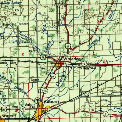 United States Geological Survey Fort Wayne, IN-OH-MI (1956, 250000-Scale) digital map