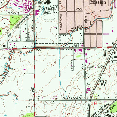 United States Geological Survey Fort Wayne West, IN (1963, 24000-Scale) digital map