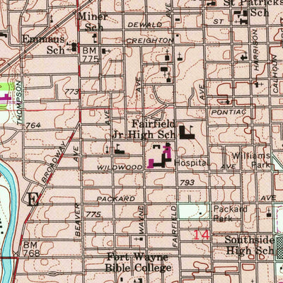 United States Geological Survey Fort Wayne West, IN (1963, 24000-Scale) digital map
