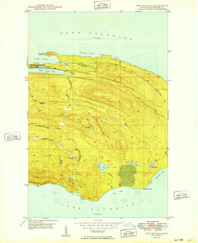 United States Geological Survey Fort Wilkins, MI (1949, 24000-Scale) digital map