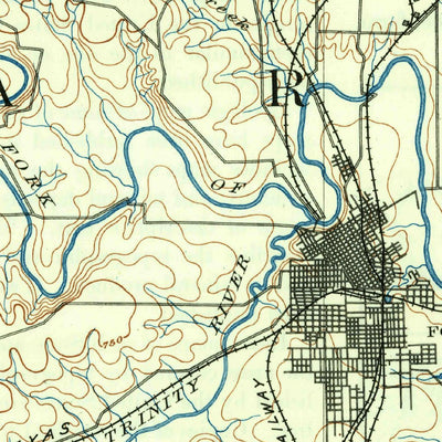 United States Geological Survey Fort Worth, TX (1894, 125000-Scale) digital map