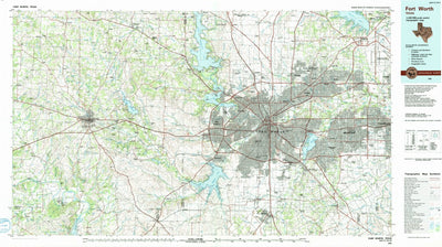 United States Geological Survey Fort Worth, TX (1985, 100000-Scale) digital map
