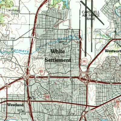 United States Geological Survey Fort Worth, TX (1985, 100000-Scale) digital map
