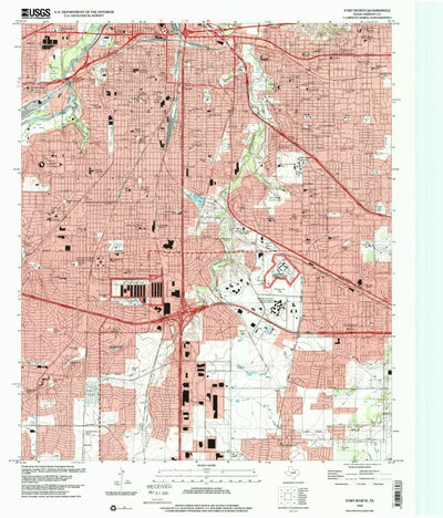 United States Geological Survey Fort Worth, TX (1995, 24000-Scale) digital map