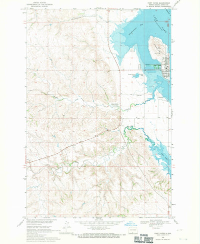 United States Geological Survey Fort Yates, ND (1968, 24000-Scale) digital map