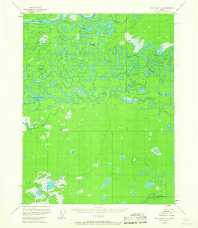 United States Geological Survey Fort Yukon C-1, AK (1956, 63360-Scale) digital map