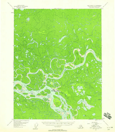 United States Geological Survey Fort Yukon C-3, AK (1952, 63360-Scale) digital map