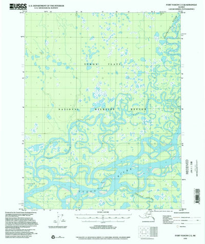 United States Geological Survey Fort Yukon C-5, AK (1955, 63360-Scale) digital map
