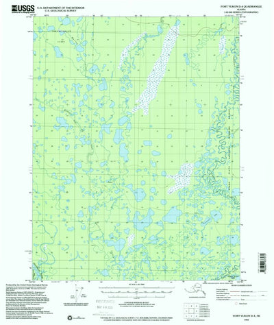 United States Geological Survey Fort Yukon D-4, AK (1955, 63360-Scale) digital map