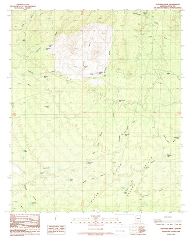 United States Geological Survey Fortified Peak, AZ (1988, 24000-Scale) digital map