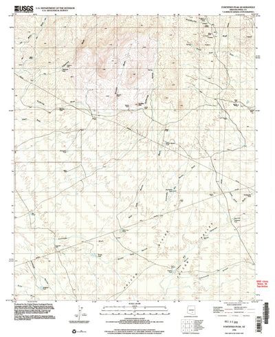 United States Geological Survey Fortified Peak, AZ (1996, 24000-Scale) digital map