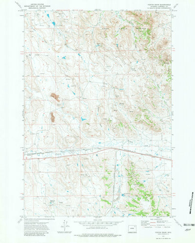 United States Geological Survey Fortin Draw, WY (1971, 24000-Scale) digital map