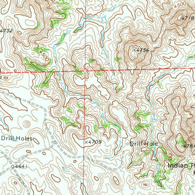 United States Geological Survey Fortin Draw, WY (1971, 24000-Scale) digital map