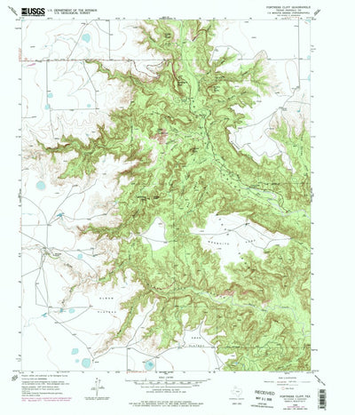 United States Geological Survey Fortress Cliff, TX (1956, 24000-Scale) digital map