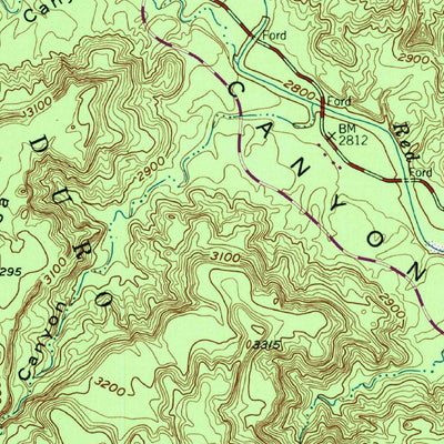 United States Geological Survey Fortress Cliff, TX (1956, 24000-Scale) digital map