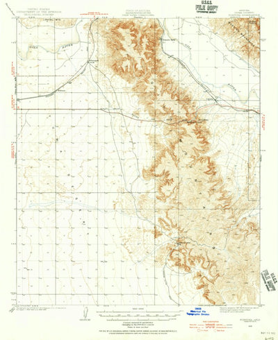 United States Geological Survey Fortuna, AZ (1926, 62500-Scale) digital map
