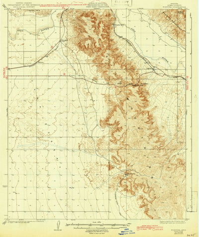United States Geological Survey Fortuna, AZ (1929, 62500-Scale) digital map