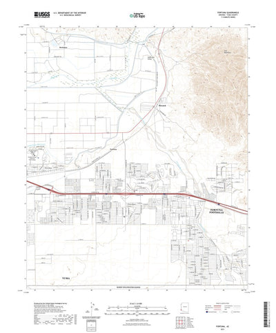 United States Geological Survey Fortuna, AZ (2021, 24000-Scale) digital map