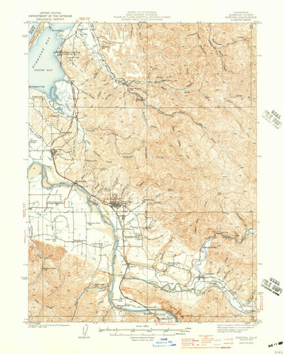 United States Geological Survey Fortuna, CA (1944, 62500-Scale) digital map
