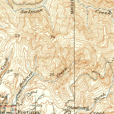 United States Geological Survey Fortuna, CA (1944, 62500-Scale) digital map