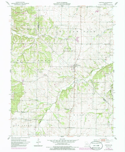 United States Geological Survey Fortuna, MO (1952, 24000-Scale) digital map