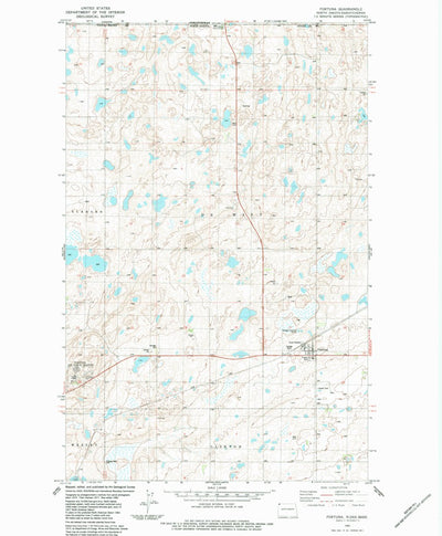 United States Geological Survey Fortuna, ND (1983, 24000-Scale) digital map