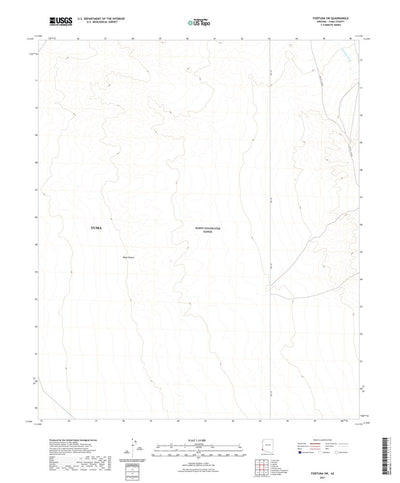 United States Geological Survey Fortuna SW, AZ (2021, 24000-Scale) digital map